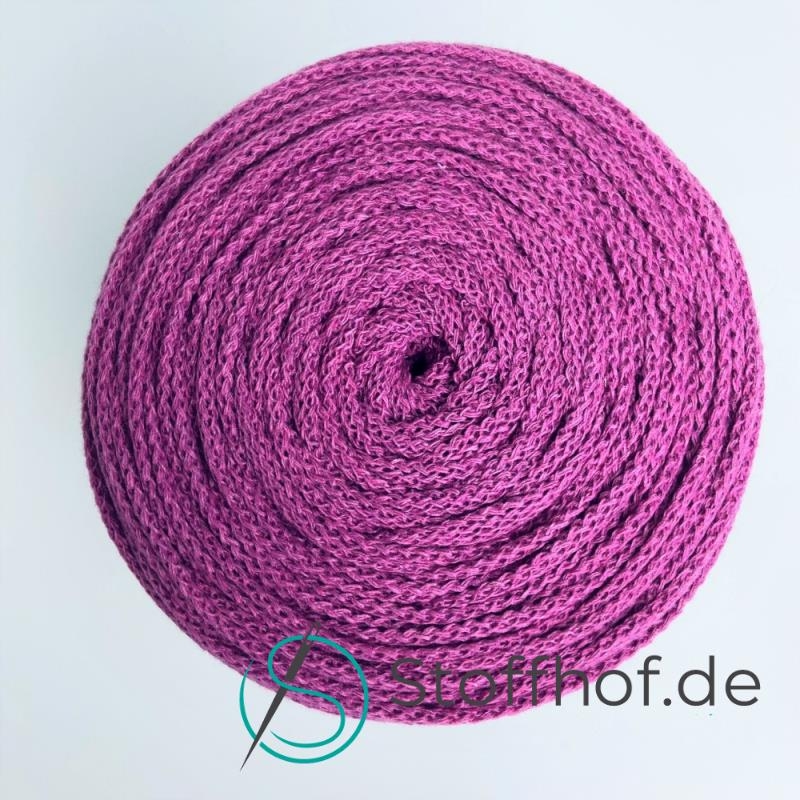 Baumwollkordel Flach 10mm Orchidee