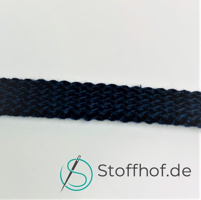 Baumwollkordel Flach 10mm Navy