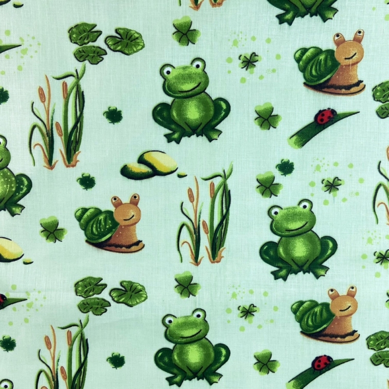 Baumwolle Frosch und Schnecke