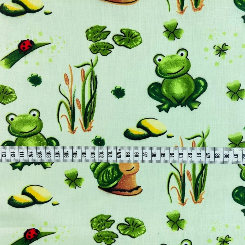 Baumwolle Frosch und Schnecke
