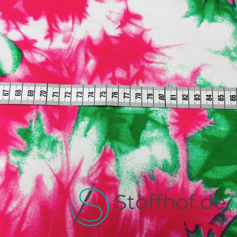 French Terry TIE DYE Pink Lady mit Minze