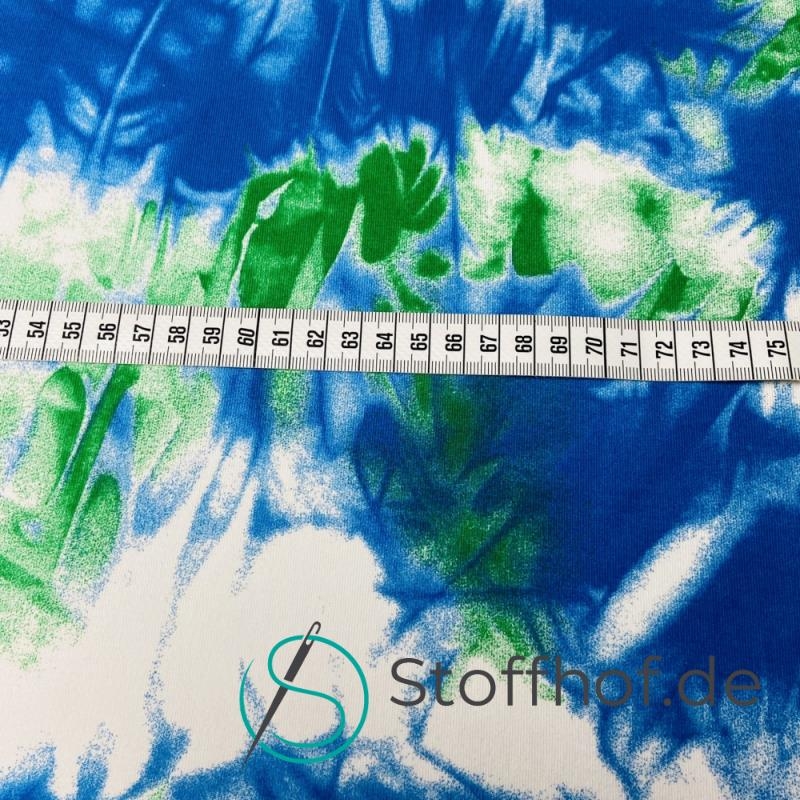 French Terry TIE DYE Lagune Blau-Grün