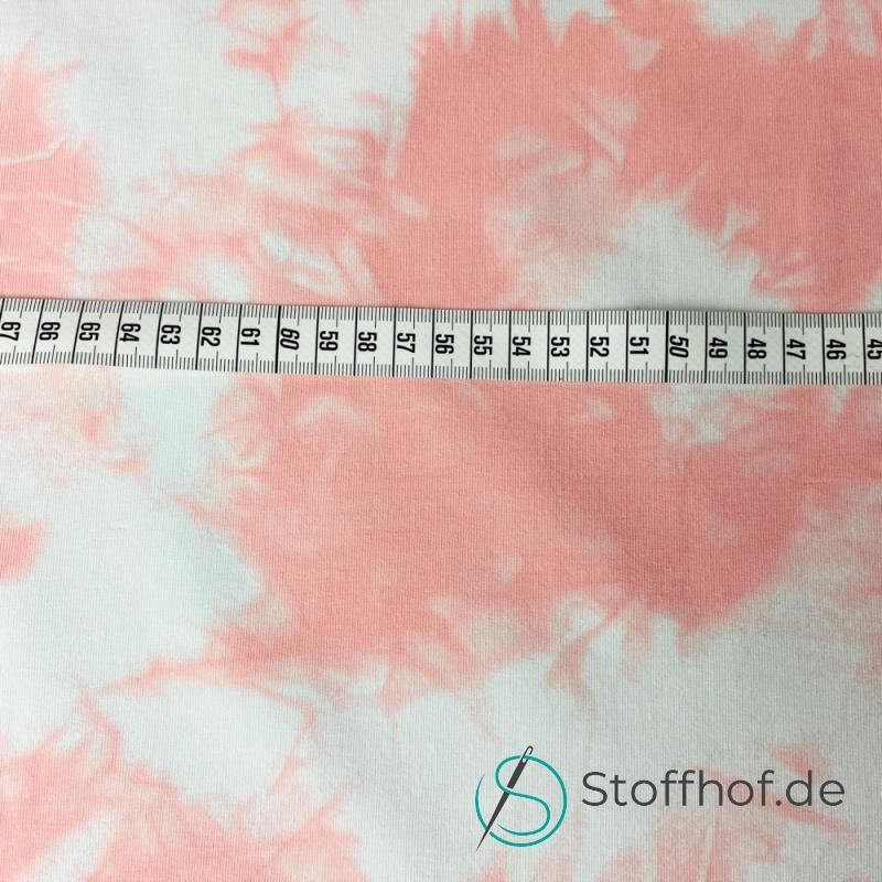 French Terry TIE DYE Erdbeer-Sahne-Likör Pink