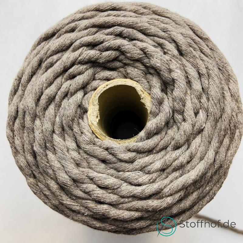 Makramee Garn Verzwirnt 5mm Mokka