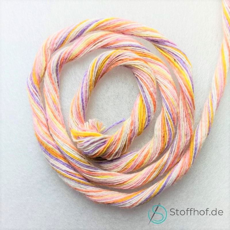Makramee Garn Verzwirnt 3-4mm Sommer Mix