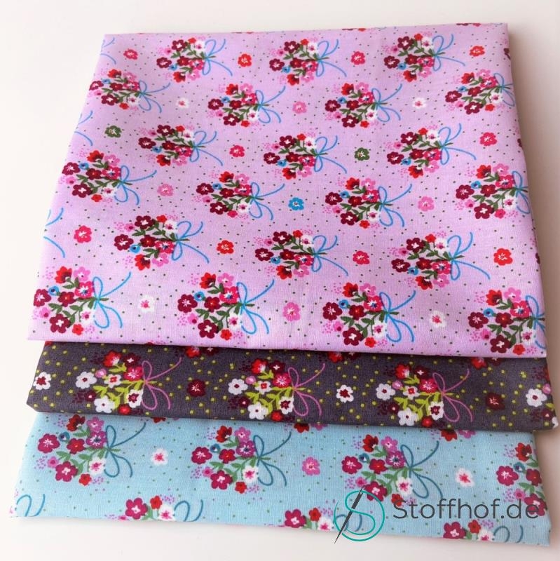 Stoffpaket Blumenstrauß Romantisch