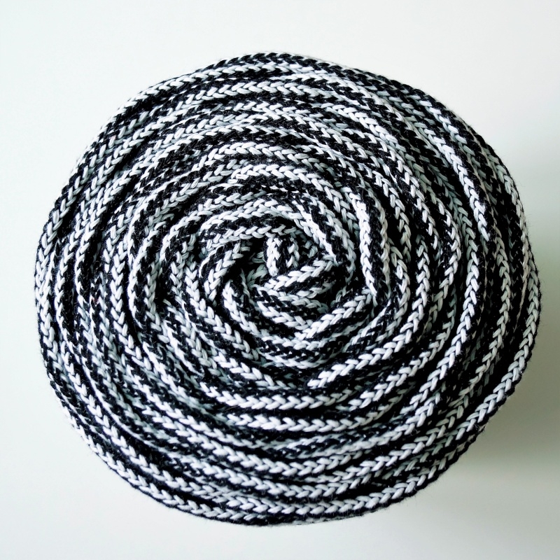 Baumwollkordel 5mm Schwarz-Weiß Mix