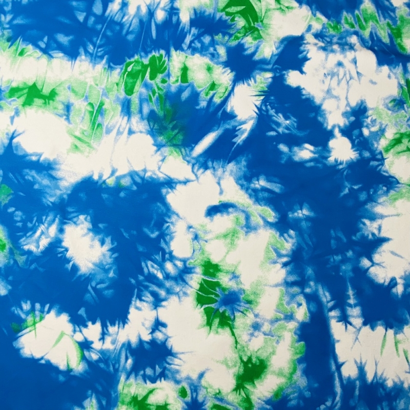 French Terry TIE DYE Lagune Blau-Grün