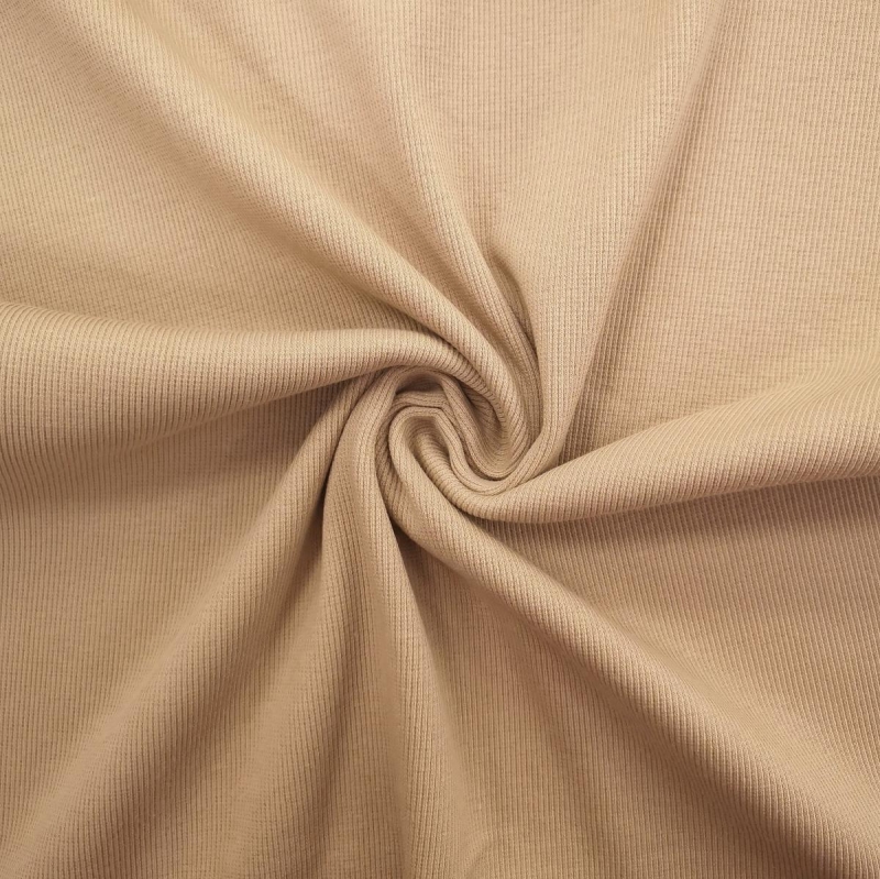 Bündchenstoff Gerippt Beige 20cm