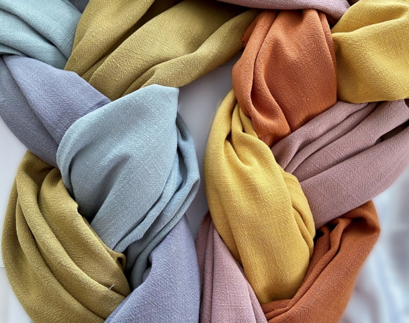 Viscose Leinen Uni Kürbis Orange