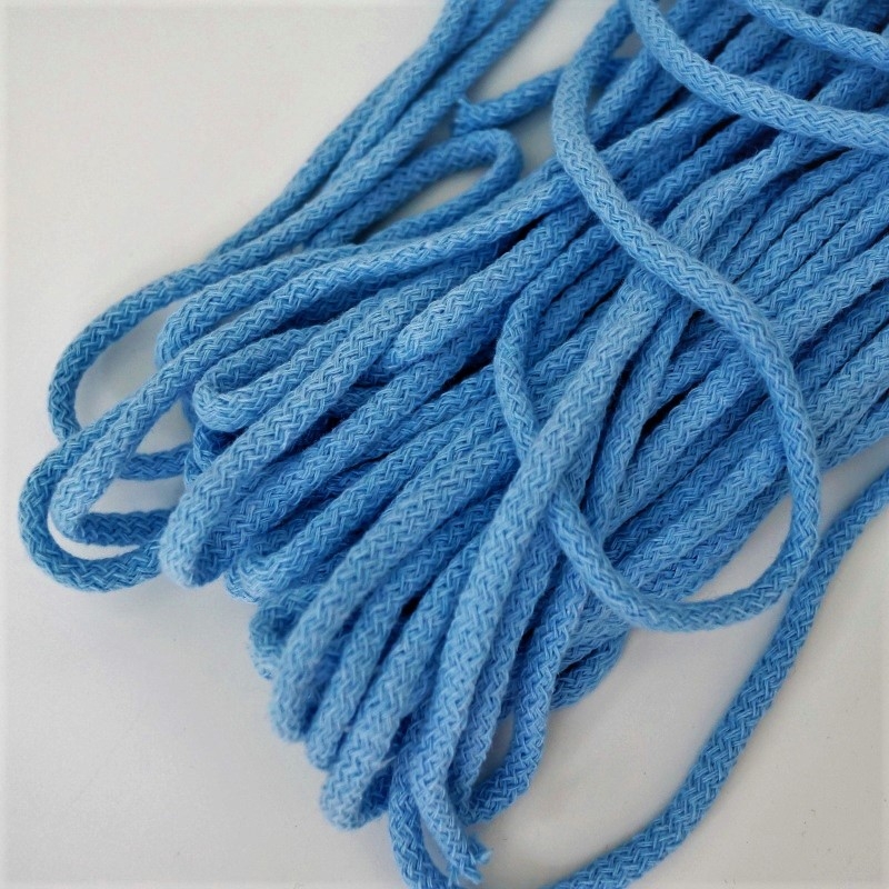 Baumwollkordel 5mm Mittelblau