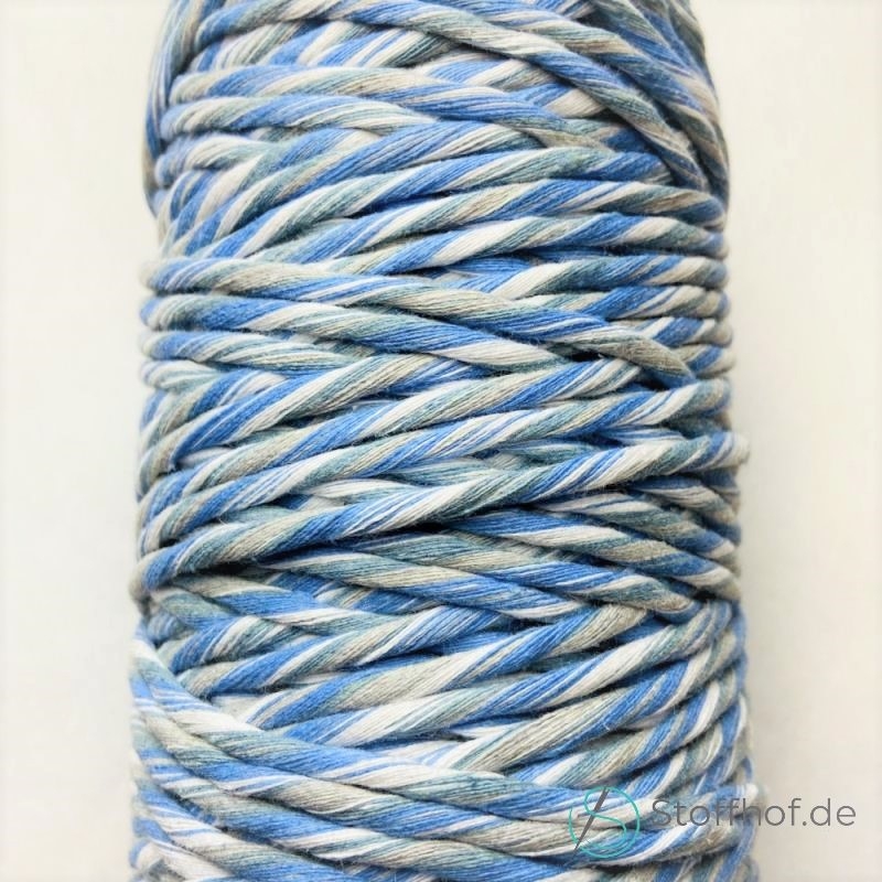 Makramee Garn Verzwirnt 3-4mm Winter Mix