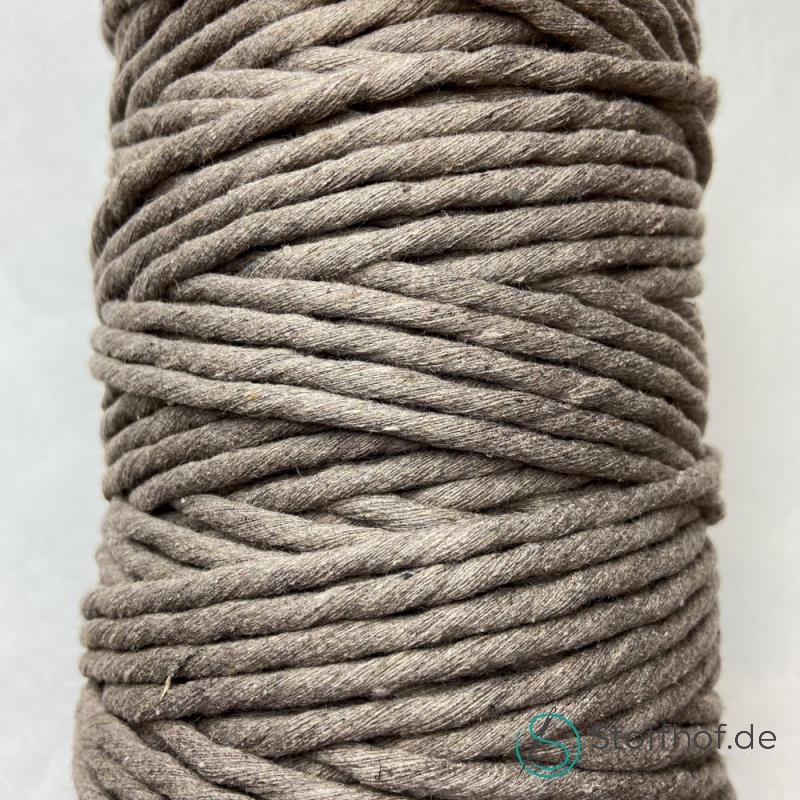 Makramee Garn Verzwirnt 5mm Mokka