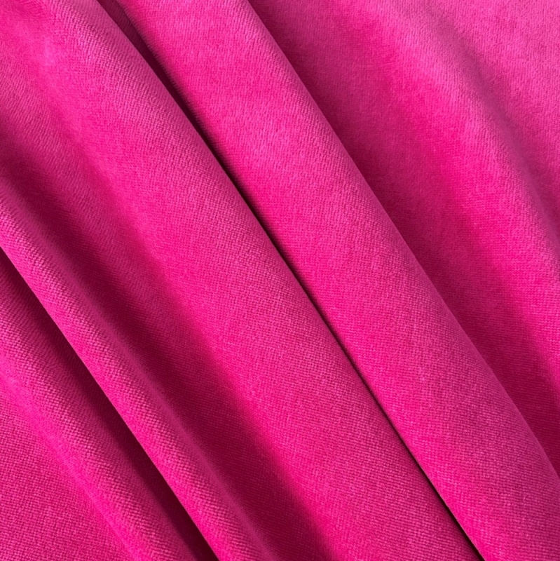 Baumwollsamt Nickistoff Fuchsia Pink