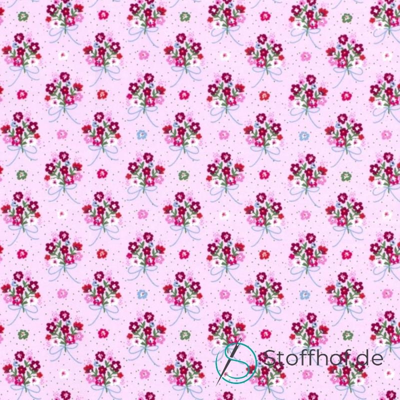 Premium Baumwolle Blumenstrauß Romantisch Rosa