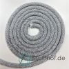 Baumwollkordel 5mm Grau mit silberfarbenem Glitzerfaden