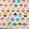 Baumwolle Cupcakes Bunt / Weiß