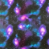 Premium Baumwolle Digitaldruck Galaxy Blau Lila