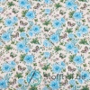 10 Meter Baumwolle Blaue Rosen und Schmetterlinge