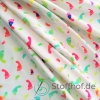 Baumwolljersey Bunte Füße / Weiß