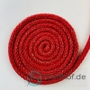 Baumwollkordel 5mm Rot mit mit goldfarbenem Glitzerfaden