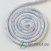 Baumwollkordel 5mm Weiß mit Holo-Glitzerfaden