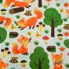 Baumwolle Fuchs im Wald / Weiß