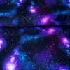 French Terry Sommersweat Weltall Galaxy Blau Lila 160cm