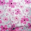 Baumwolljersey Rosa Mohnblumen / Grau