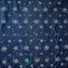 Baumwolljersey Schneeflocken / Navy