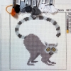 Kreuzstich-Set für Kinder Lemur 15x15cm